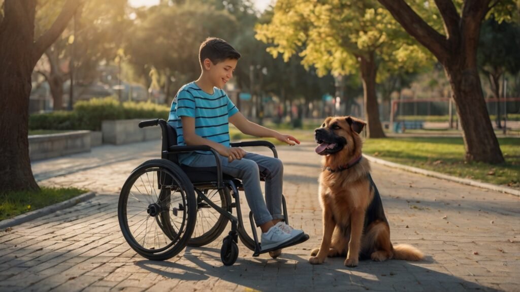 Terapia con perros para niños con parálisis cerebral