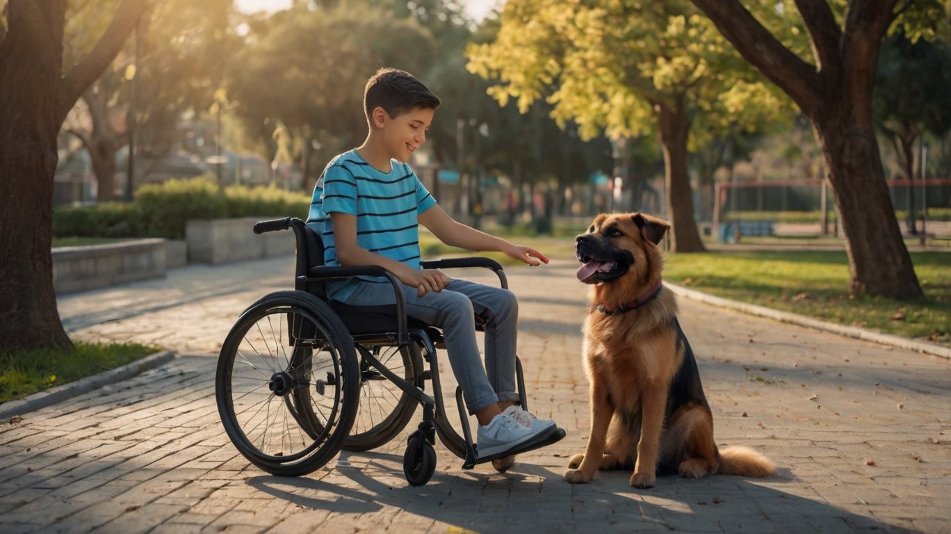 Terapia con perros para niños con parálisis cerebral