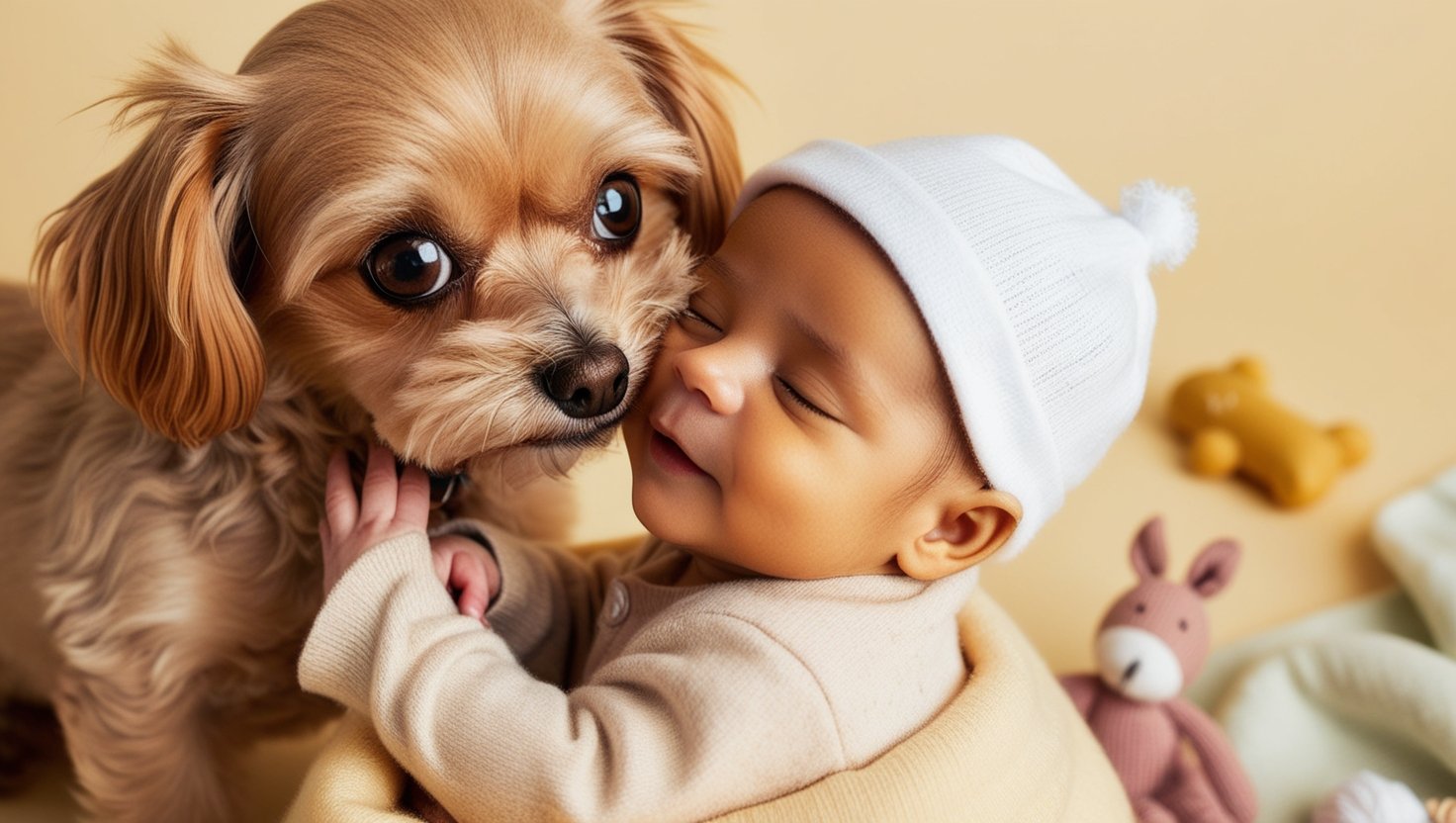 convivencia armoniosa entre bebés y perros